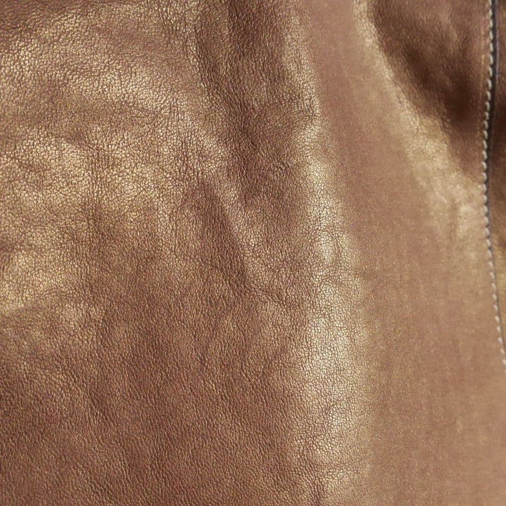 NWT CAVALCANTI Bronze/Gold Tassel Leather Shoulder w/Reptile Embossed Strap  ANB - Picture 3 of 9